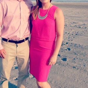 Banana Republic Pink Crop Blouse & Pencil Skirt